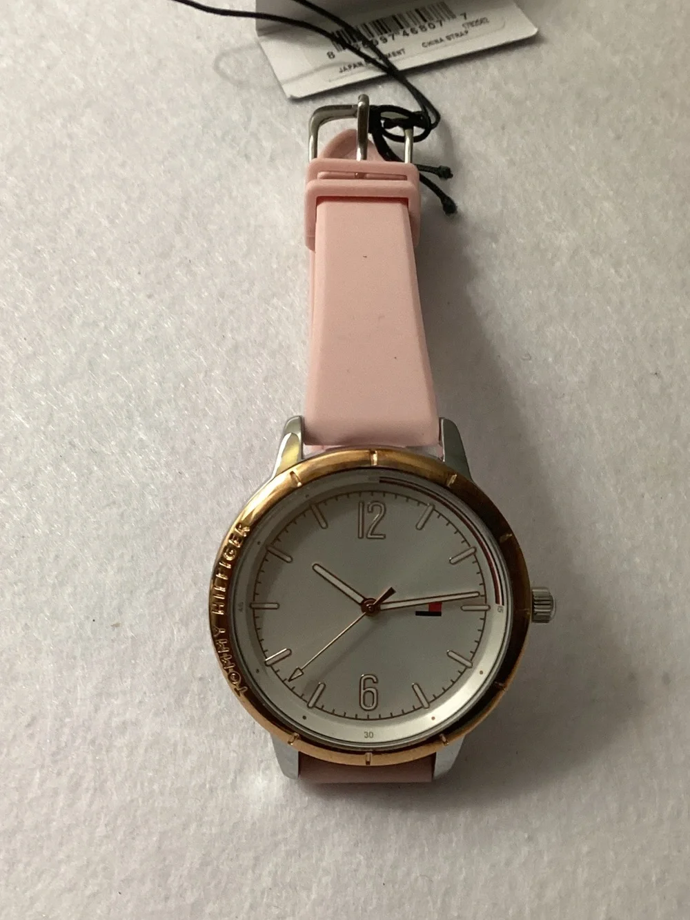 Tommy Hilfiger Pink Silicone Strap Watch 38mm